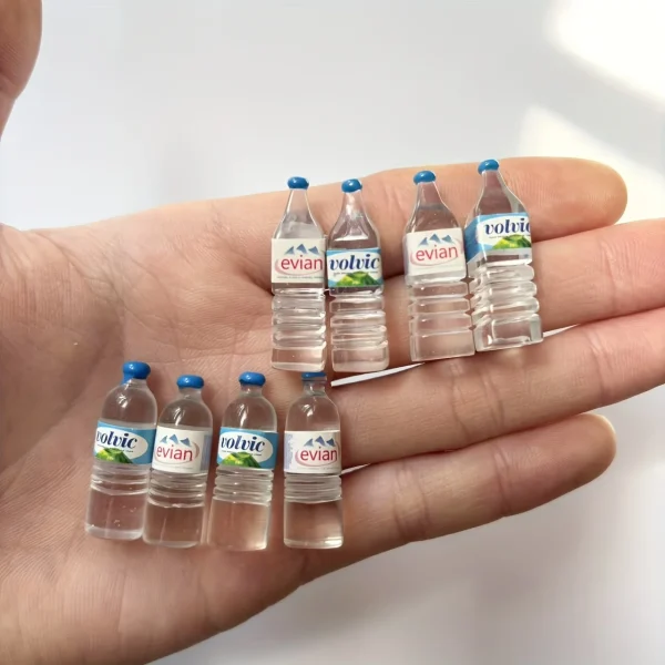 8Pcs Mini Water Bottle Resin Fridge Sticker Cute Magnet Home Decor Creative Magnet