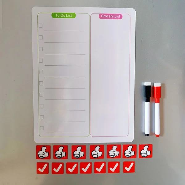 17pc/set Erasable Remind Daily Schedule Memo Soft Magnetic Fridge Sticker Whiteboard Message Board Refrigerator Magnet